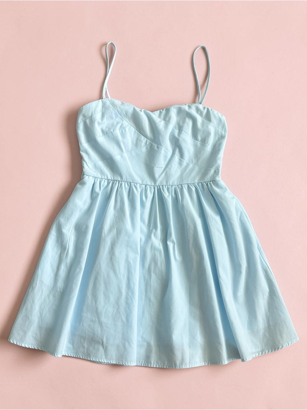 Francesca's mi ami Light Blue Spaghetti Strap Dress